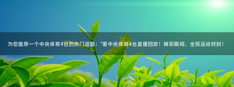 熊猫体育直播新的好游戏.认证网.org：为您推荐一个中央体育4台的热门话题：\